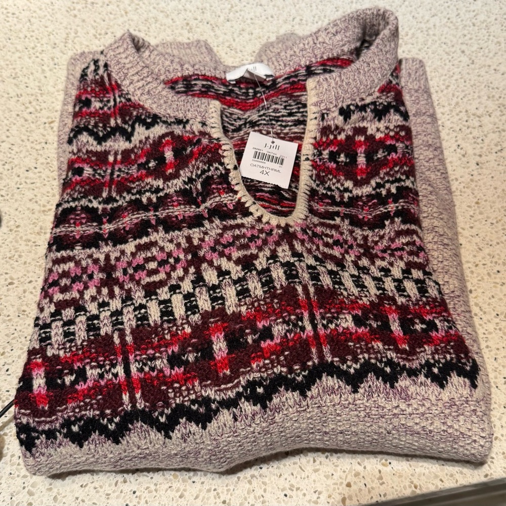 J. Jill Multicolor Knit Sweater
